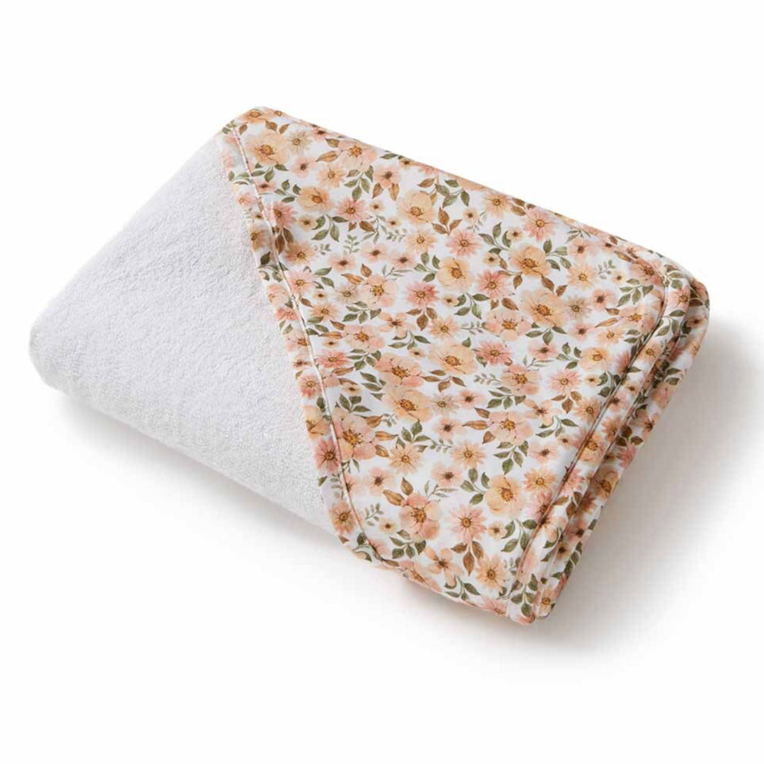 SNUGGLE HUNNY ORGANIC HOODED BABY TOWEL - SPRING FLORAL