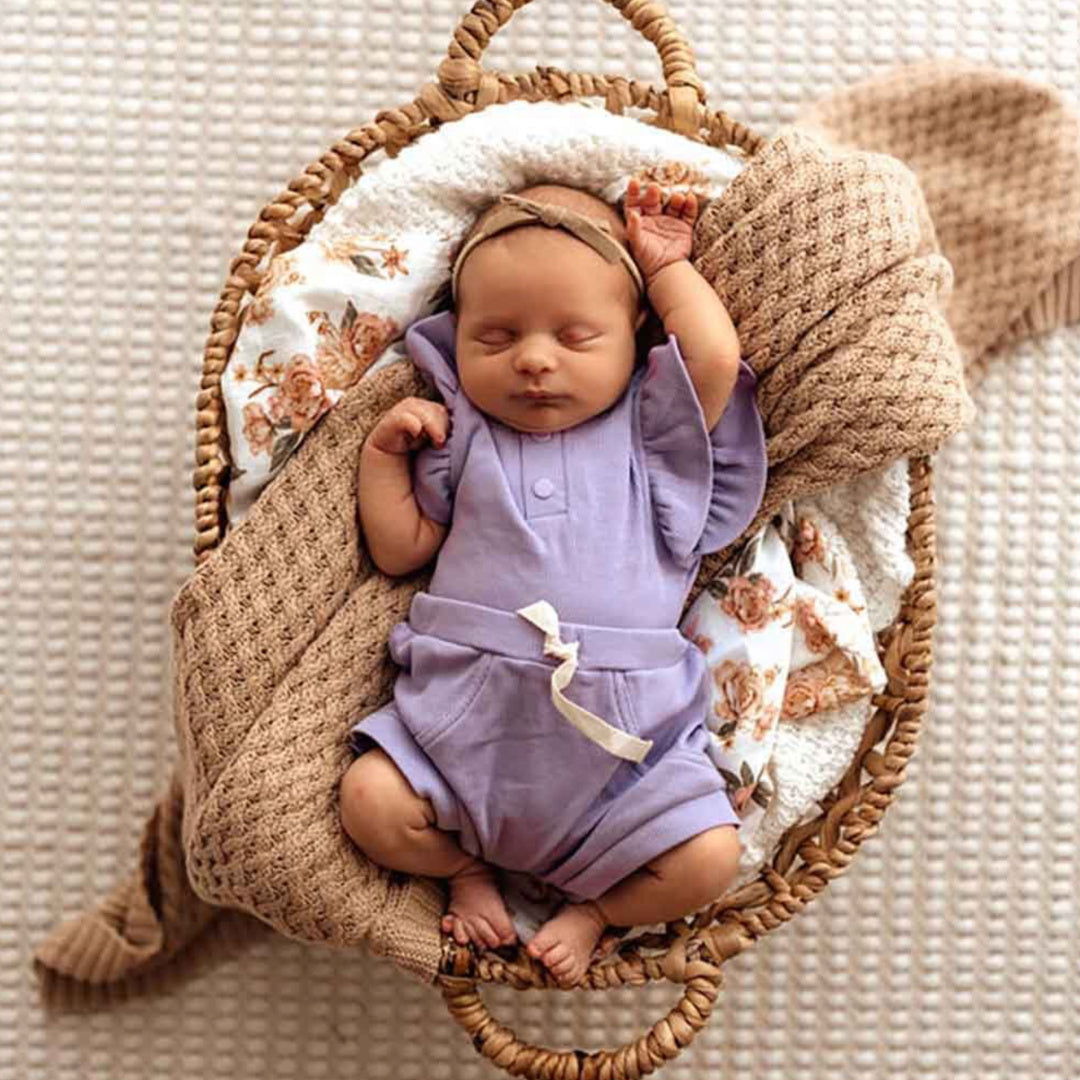 SNUGGLE HUNNY ORGANIC BABY SHORTS - JACARANDA