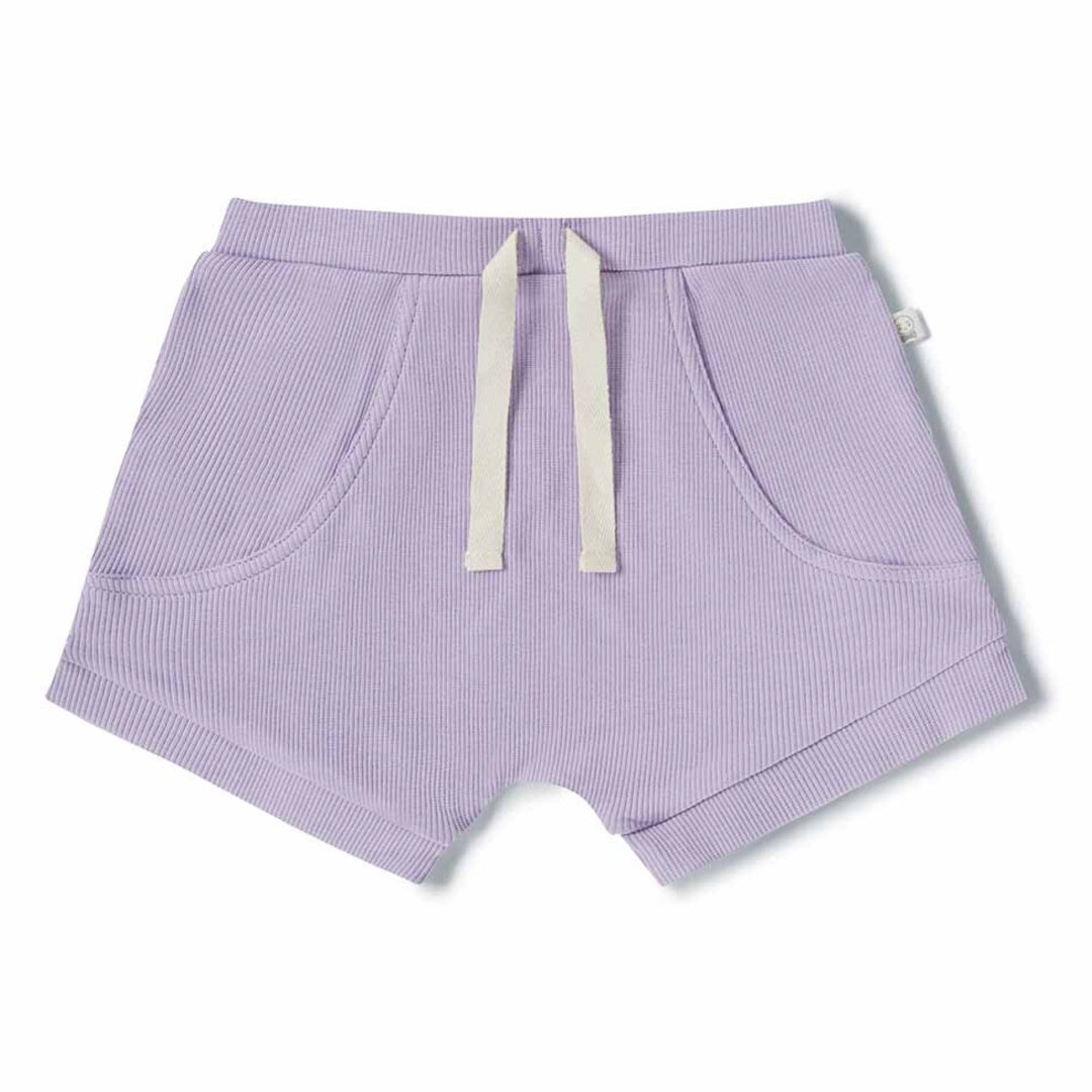 SNUGGLE HUNNY ORGANIC BABY SHORTS - JACARANDA