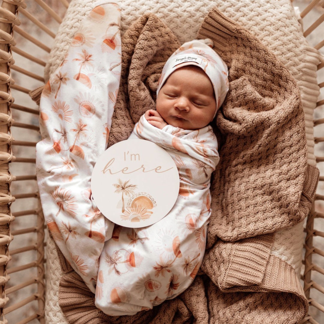 SNUGGLE HUNNY REVERSIBLE MILESTONE CARDS - PARADISE &amp; SUNRISE GOLD