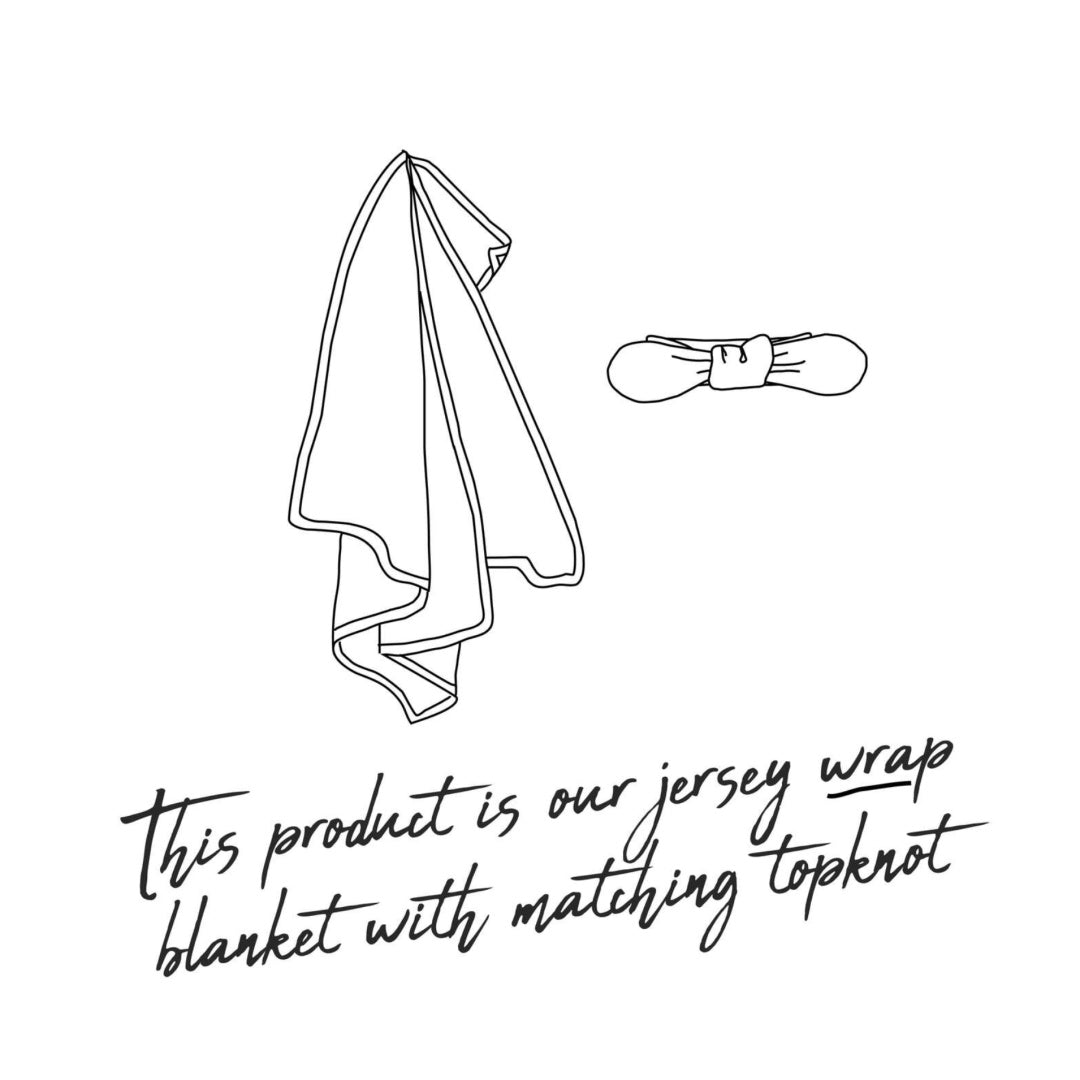 SNUGGLE HUNNY ORGANIC JERSEY WRAP AND TOPKNOT SET - FLEUR