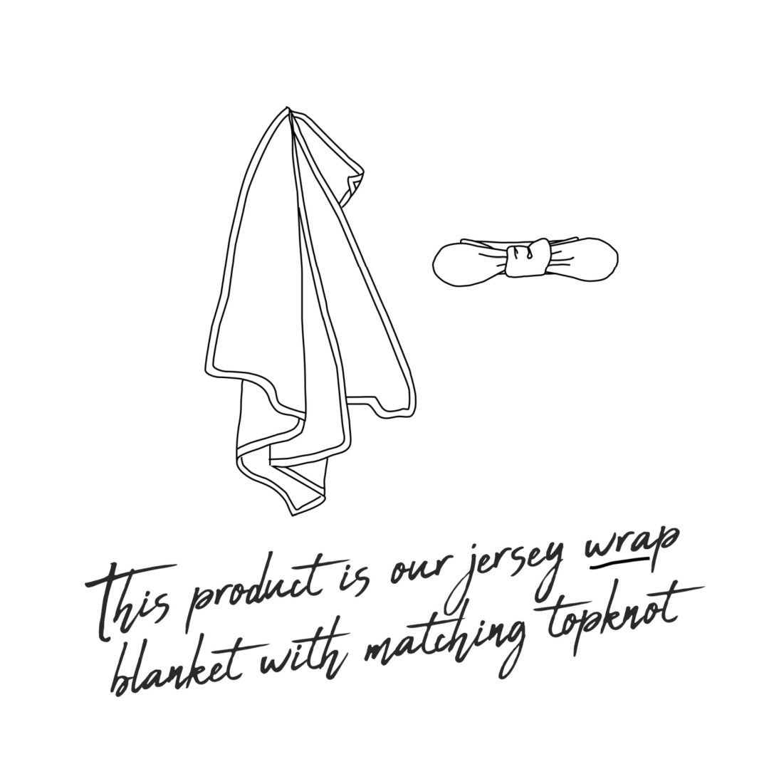 SNUGGLE HUNNY ORGANIC JERSEY WRAP AND TOPKNOT SET - ROSEBUD