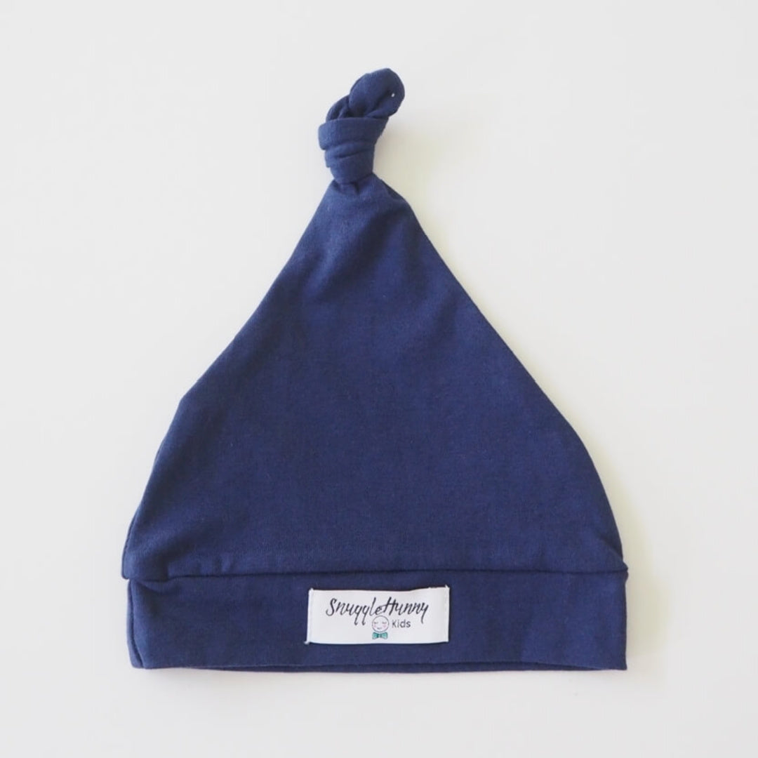 SNUGGLE HUNNY KNOTTED BEANIE - NAVY