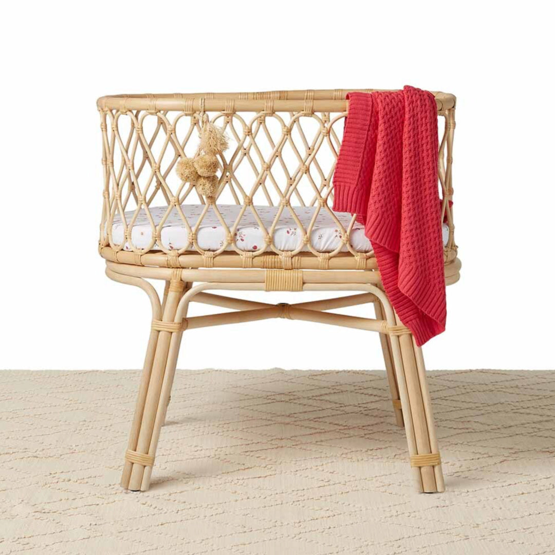 SNUGGLE HUNNY ORGANIC FITTED BASSINET SHEET / CHANGE PAD COVER - LADYBUG