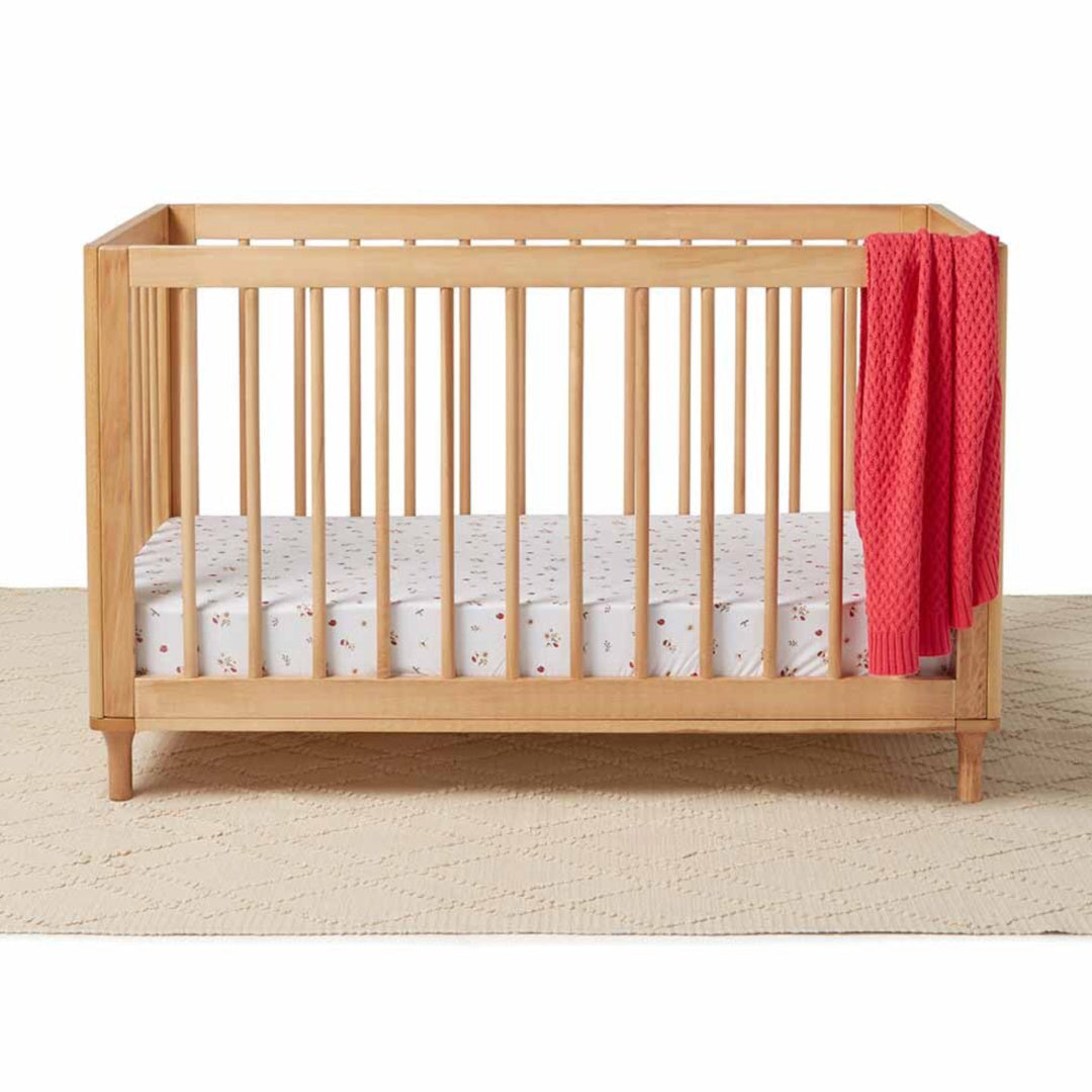 SNUGGLE HUNNY ORGANIC FITTED COT SHEET - LADYBUG