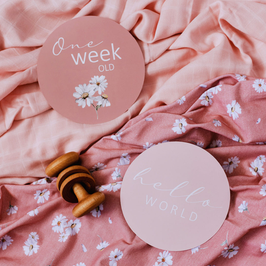 SNUGGLE HUNNY REVERSIBLE MILESTONE CARDS - DAISY &amp; MUSK