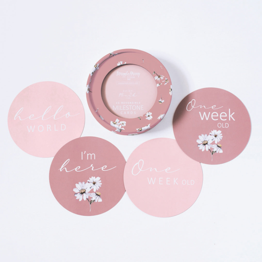 SNUGGLE HUNNY REVERSIBLE MILESTONE CARDS - DAISY &amp; MUSK