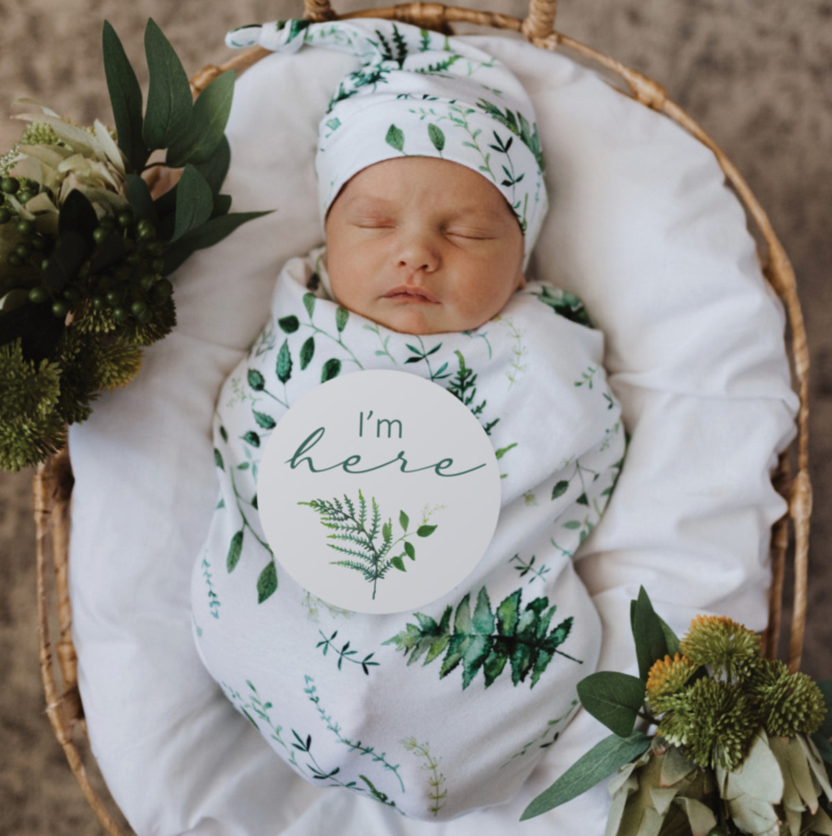 SNUGGLE HUNNY REVERSIBLE MILESTONE CARDS - ENCHANTED &amp; OLIVE