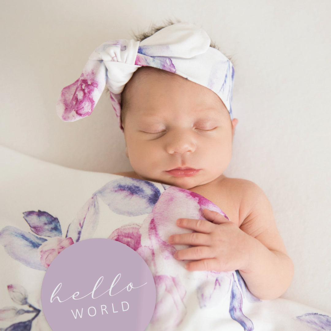 SNUGGLE HUNNY REVERSIBLE MILESTONE CARDS - LILAC SKIES &amp; BUTTERFLY