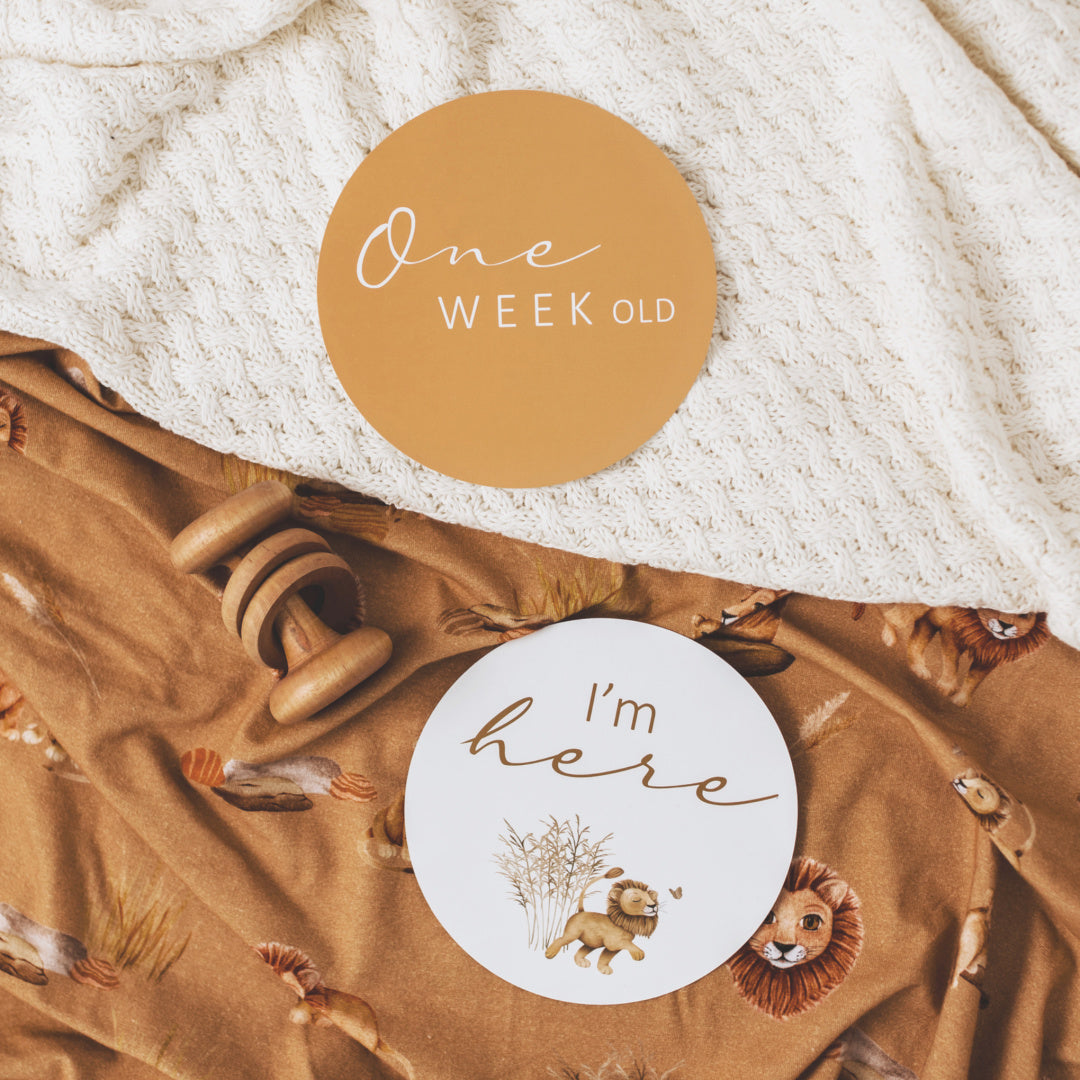 SNUGGLE HUNNY ORGANIC JERSEY WRAP AND BEANIE SET - ROAR