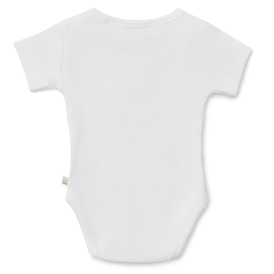 SNUGGLE HUNNY ORGANIC SHORT SLEEVE BODYSUIT - MILK