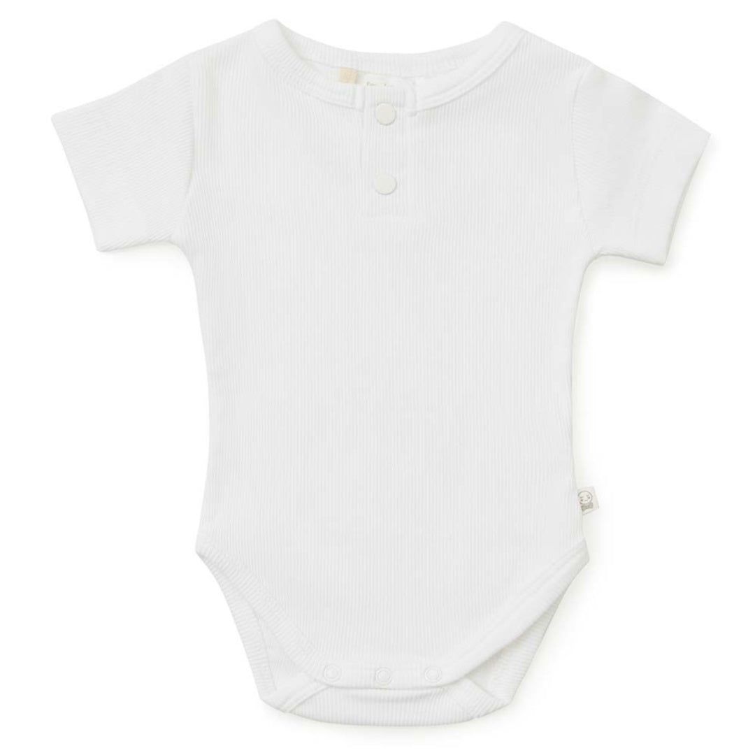 SNUGGLE HUNNY ORGANIC SHORT SLEEVE BODYSUIT - MILK