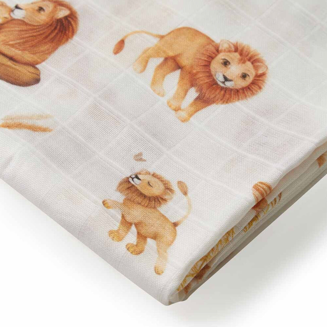 SNUGGLE HUNNY ORGANIC MUSLIN WRAP - LION