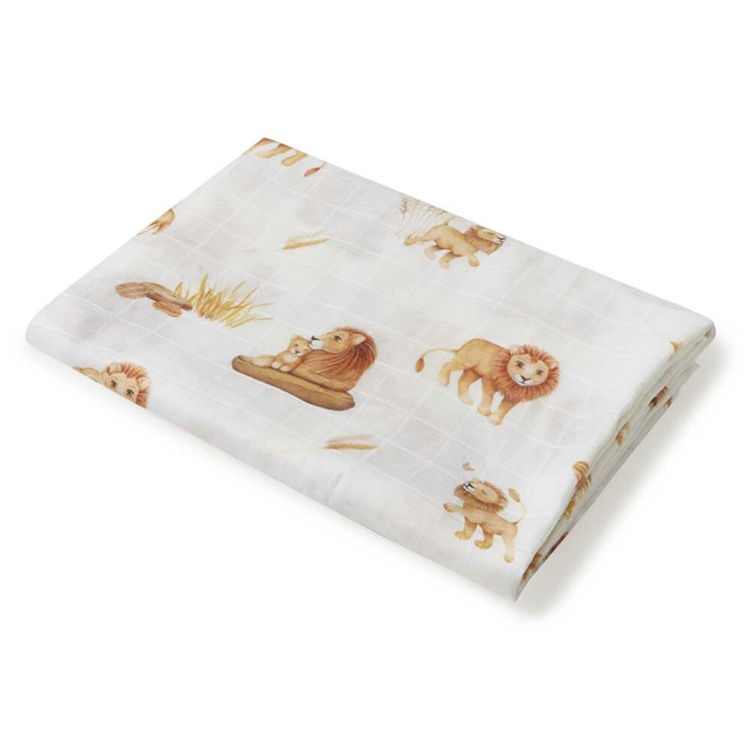 SNUGGLE HUNNY ORGANIC MUSLIN WRAP - LION