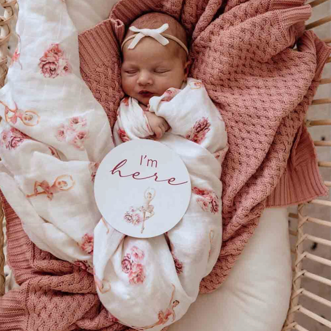SNUGGLE HUNNY ORGANIC MUSLIN WRAP - BALLERINA