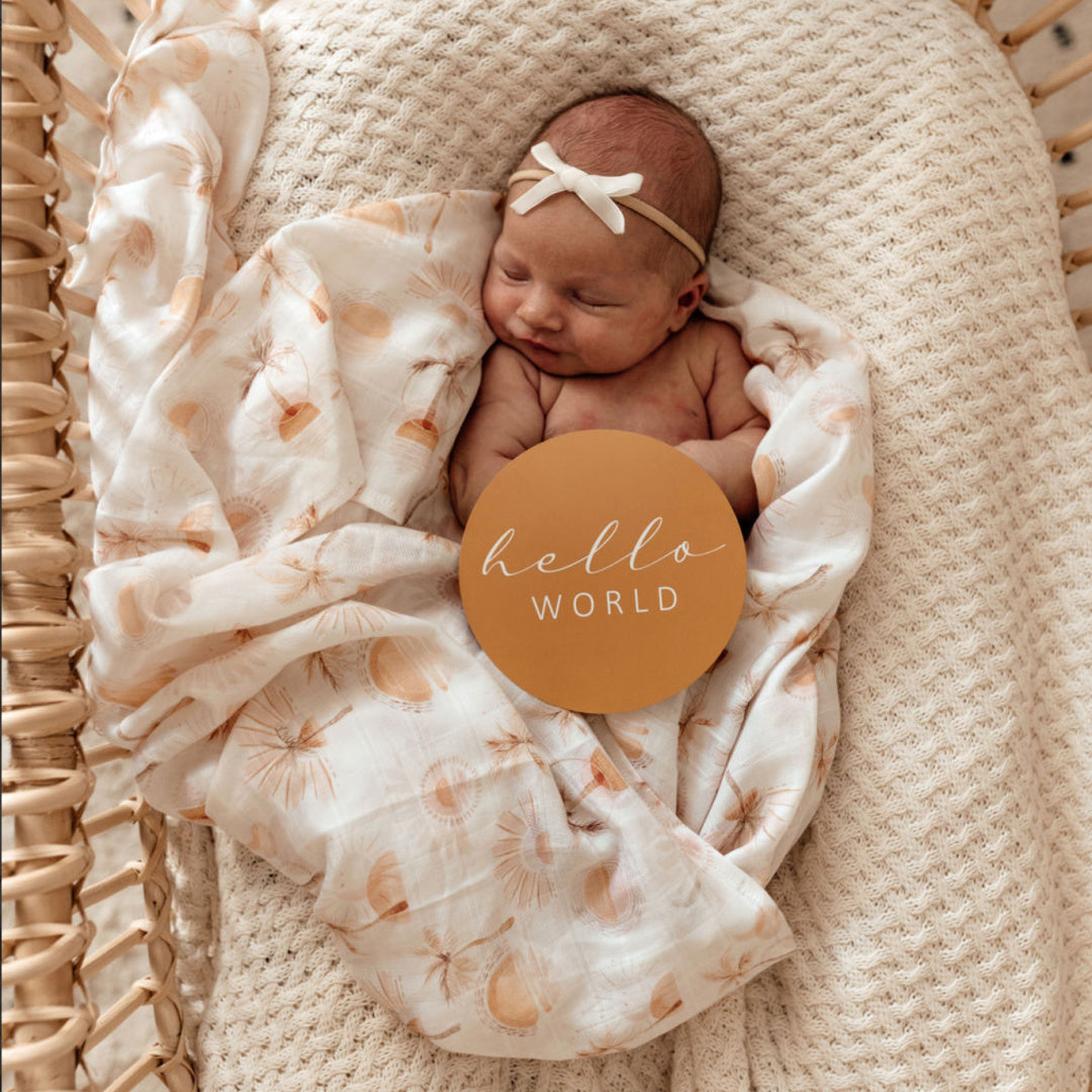 SNUGGLE HUNNY REVERSIBLE MILESTONE CARDS - PARADISE &amp; SUNRISE GOLD