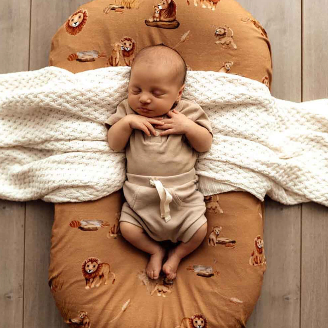 SNUGGLE HUNNY ORGANIC SHORT SLEEVE BODYSUIT - PEBBLE