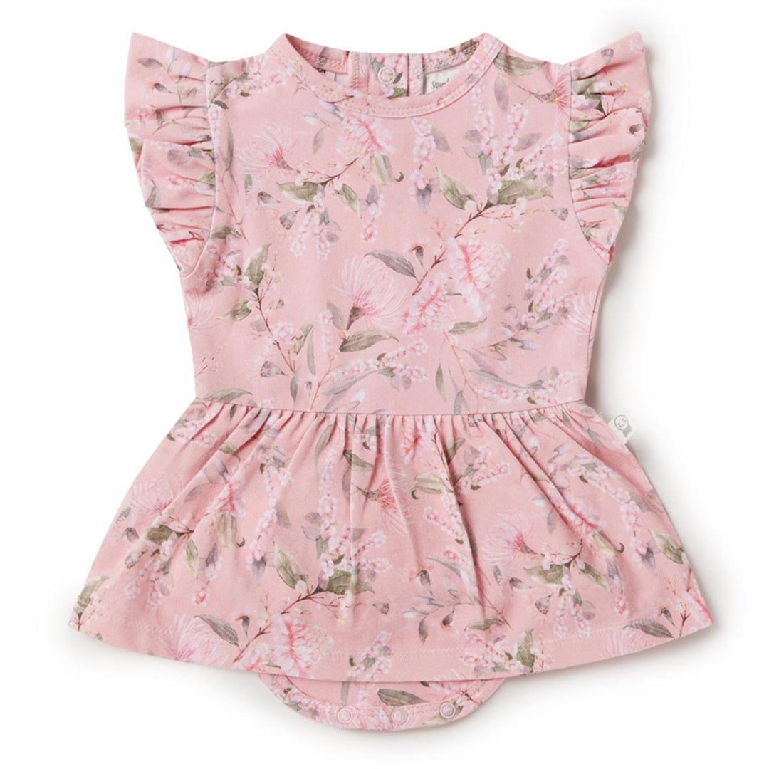 SNUGGLE HUNNY ORGANIC DRESS - PINK WATTLE