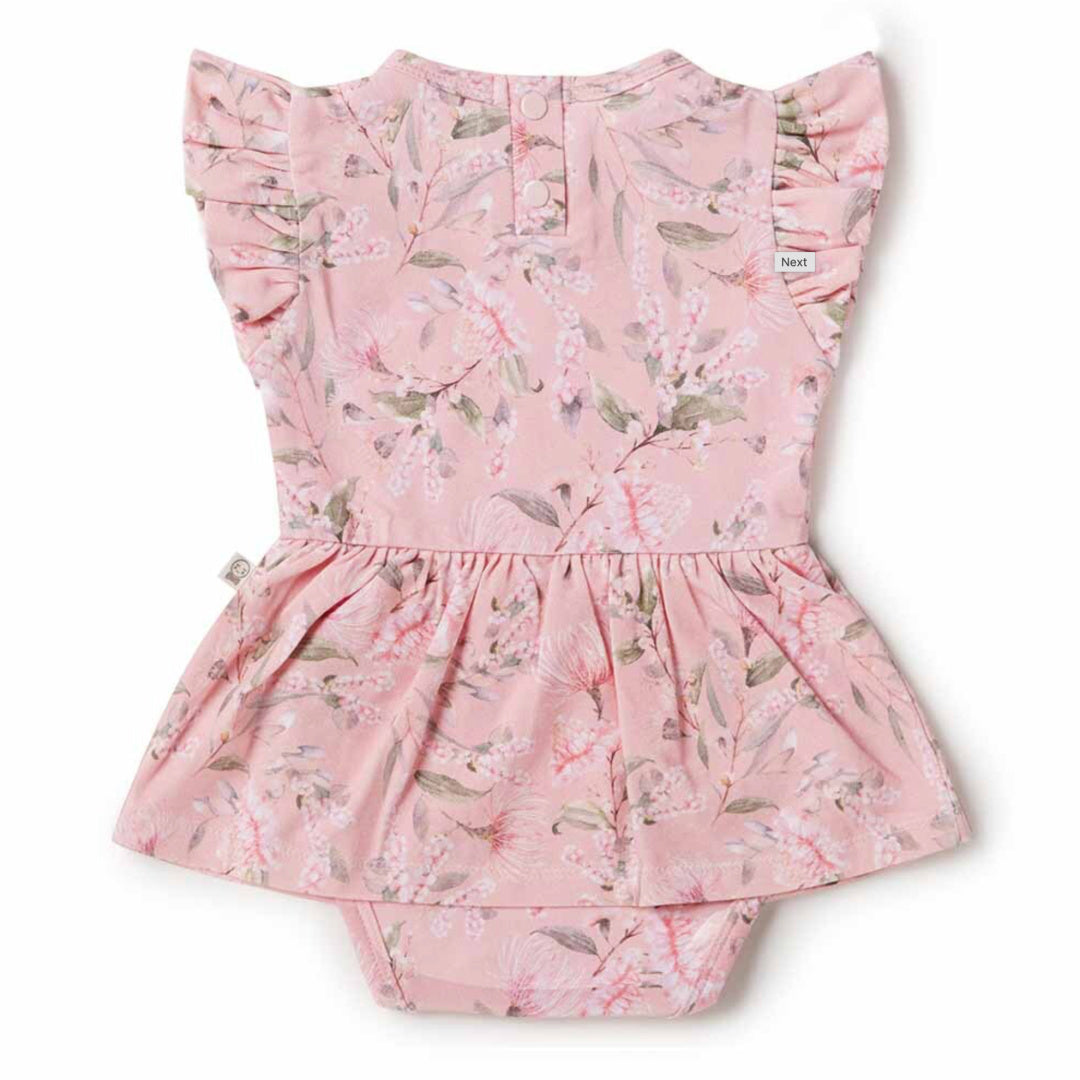 SNUGGLE HUNNY ORGANIC DRESS - PINK WATTLE