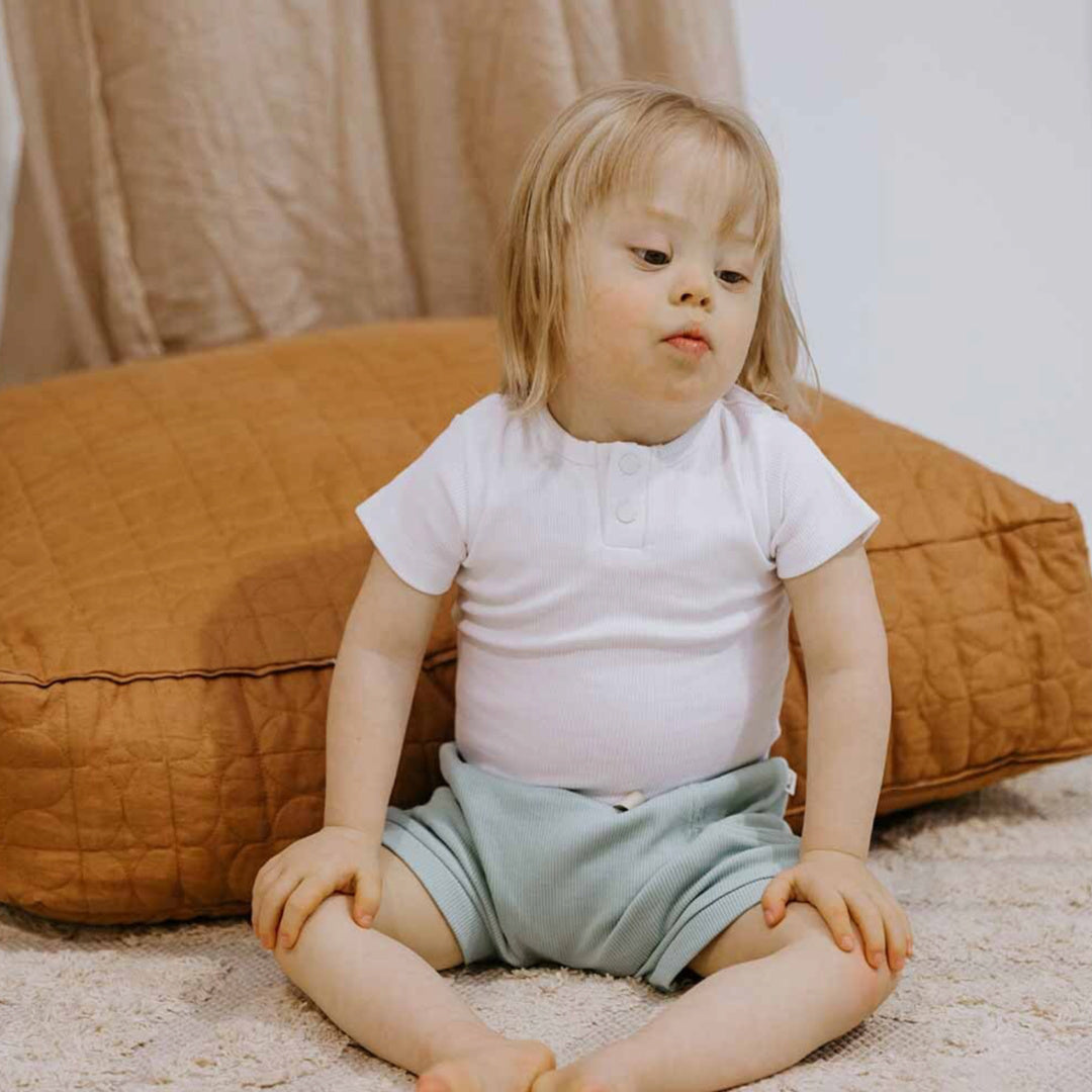 SNUGGLE HUNNY ORGANIC BABY SHORTS - SAGE