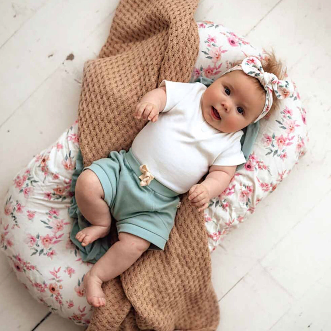 SNUGGLE HUNNY ORGANIC BABY SHORTS - SAGE