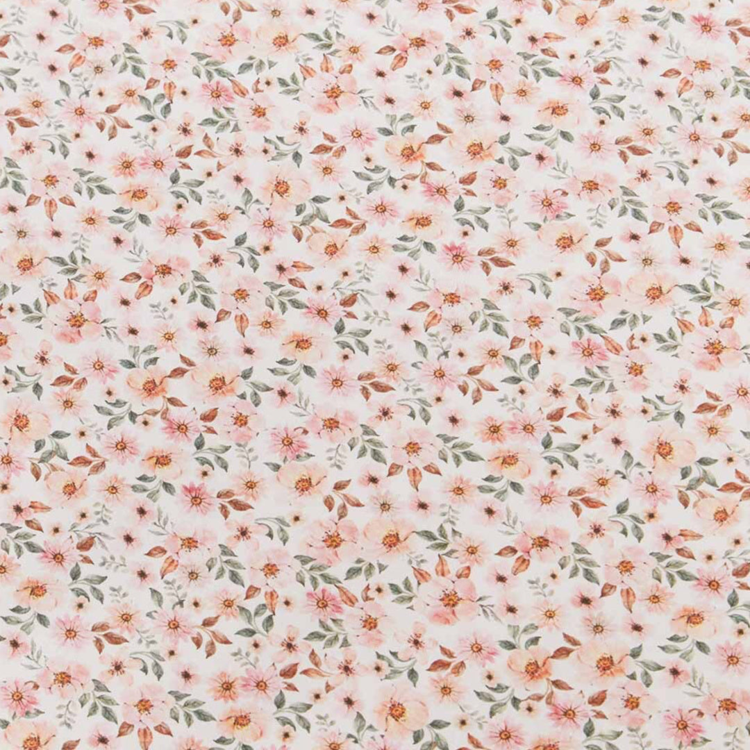 SNUGGLE HUNNY ORGANIC FITTED COT SHEET - SPRING FLORAL