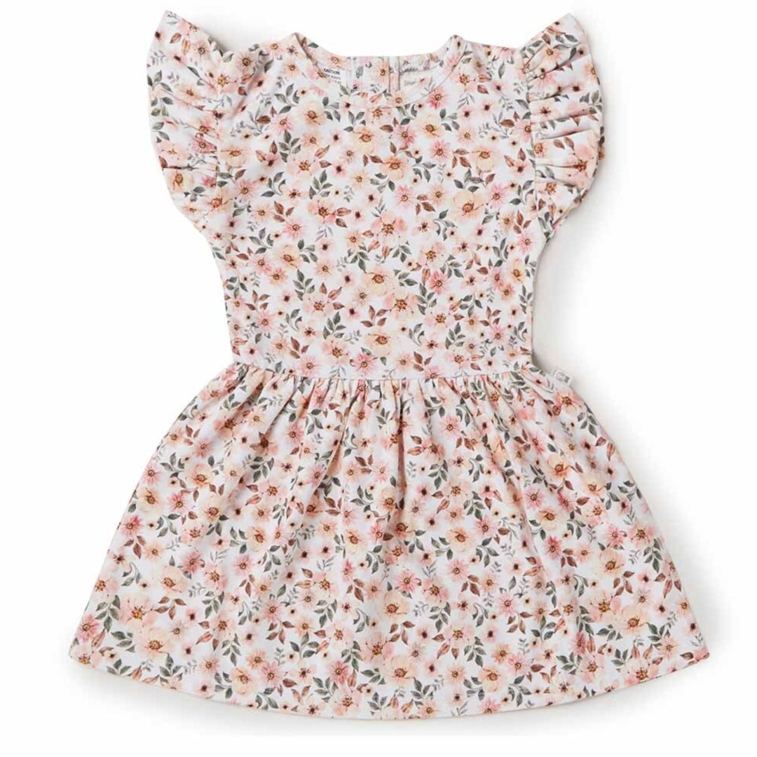 SNUGGLE HUNNY ORGANIC DRESS - SPRING FLORAL