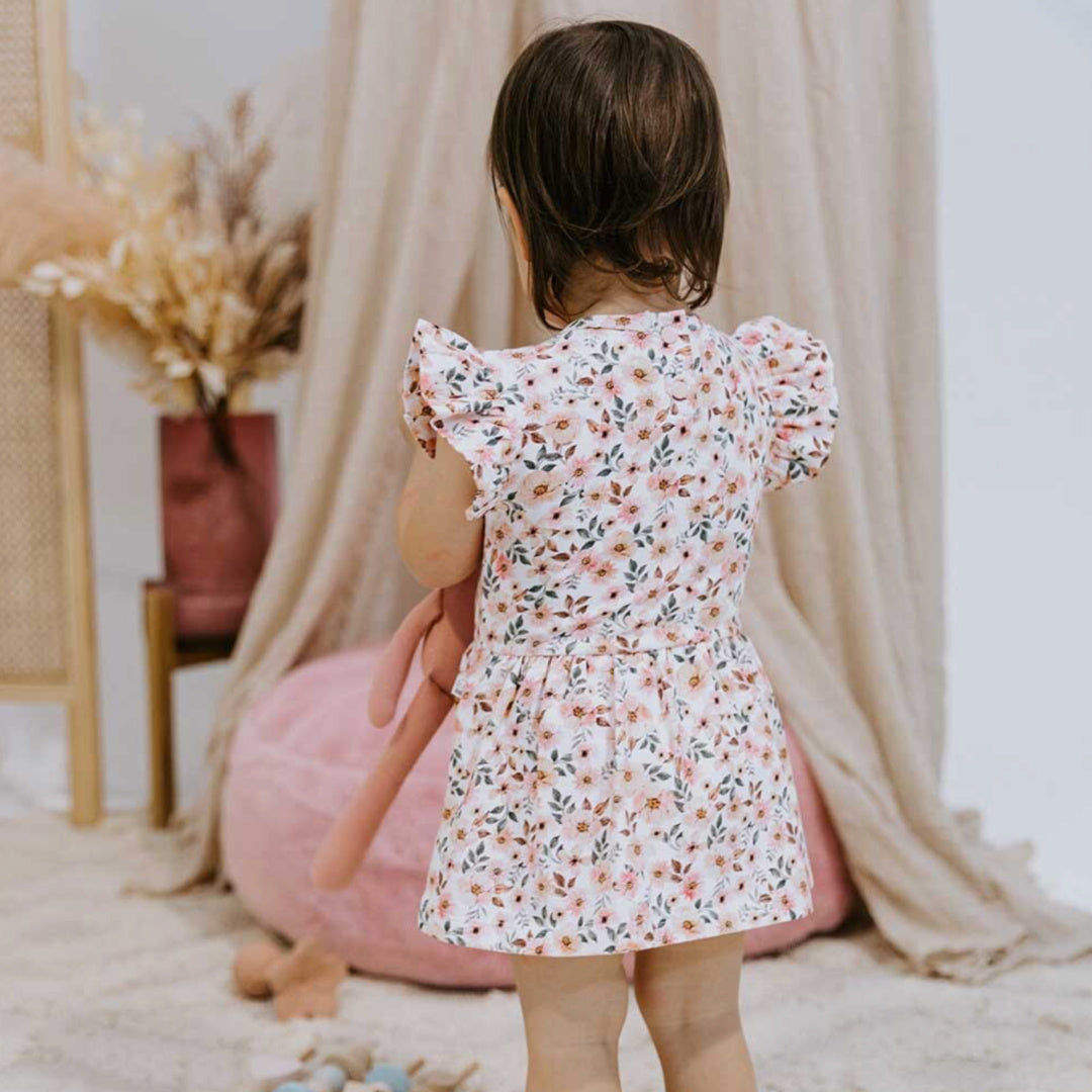 SNUGGLE HUNNY ORGANIC DRESS - SPRING FLORAL