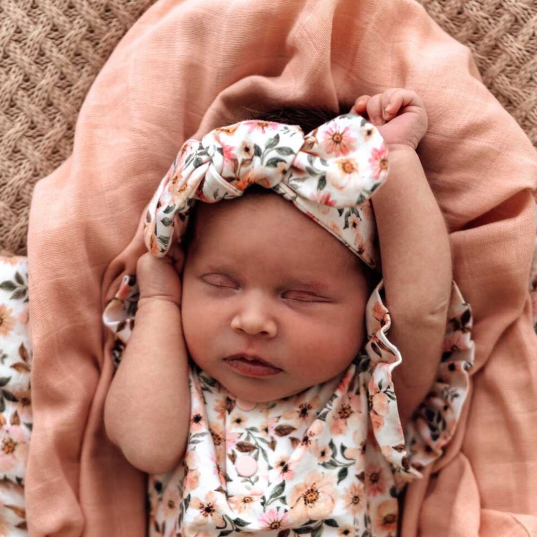SNUGGLE HUNNY ORGANIC TOPKNOT - SPRING FLORAL