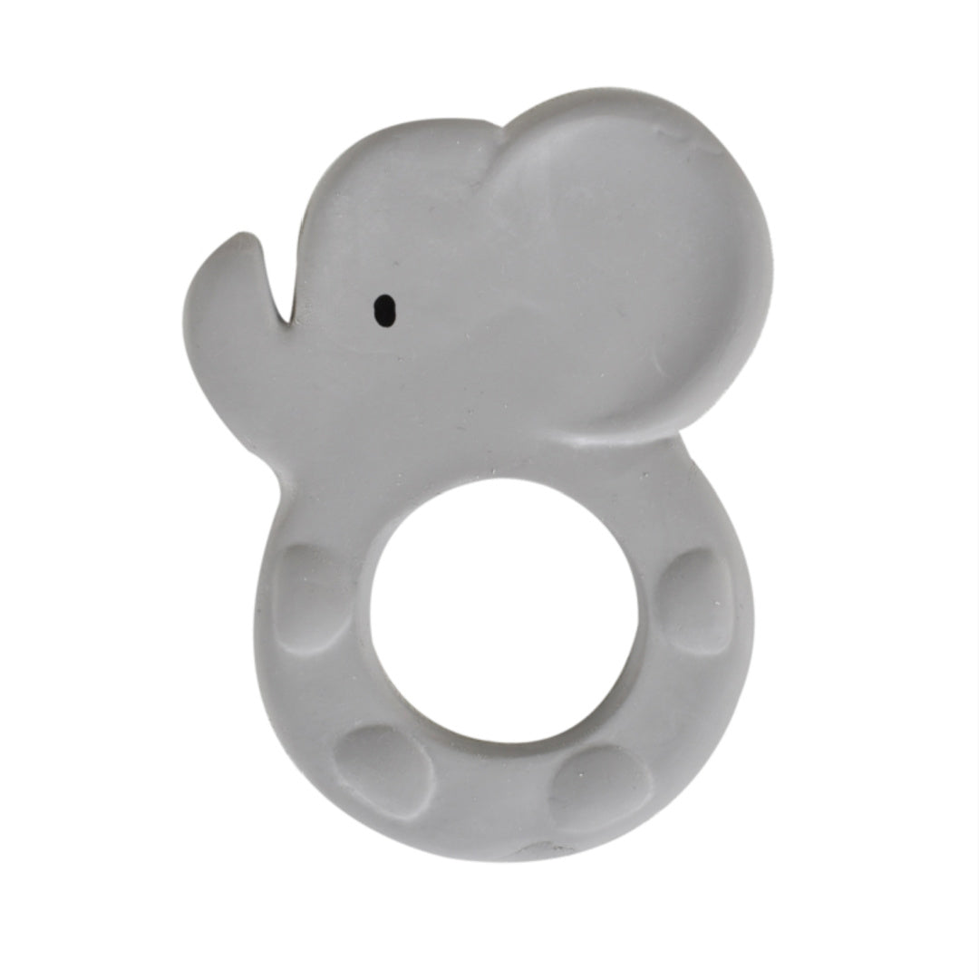 TIKIRI RUBBER  FLAT TEETHER - BOXED - ELEPHANT
