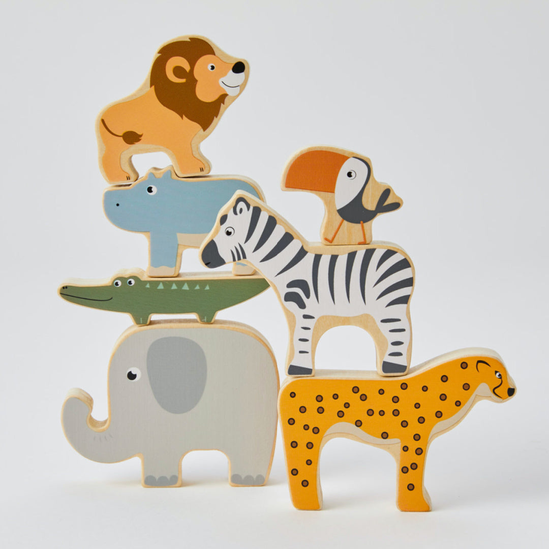 ZOOKABEE WOODEN SAFARI ANIMAL STACKER