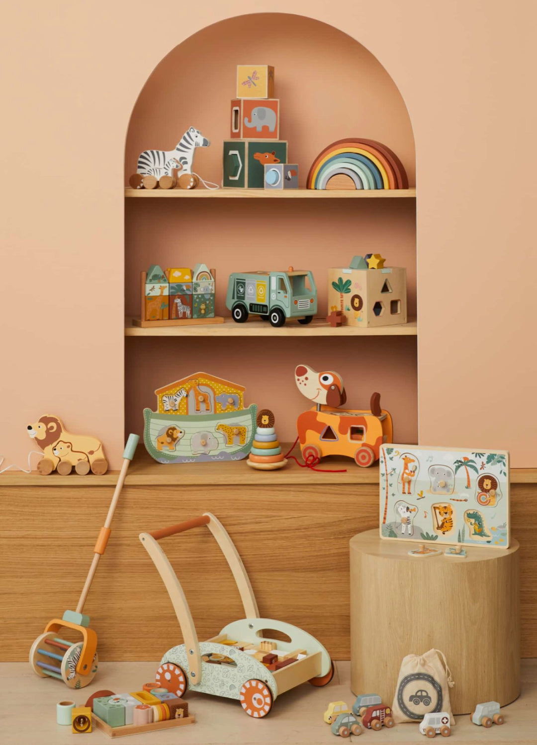 ZOOKABEE WOODEN LION TOWER RINGS